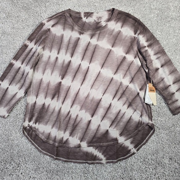 Escape by Habitat Shirt Womens Extra Large Brown Tie Dye Long Sleeve Stretch‎ - Picture 1 of 12